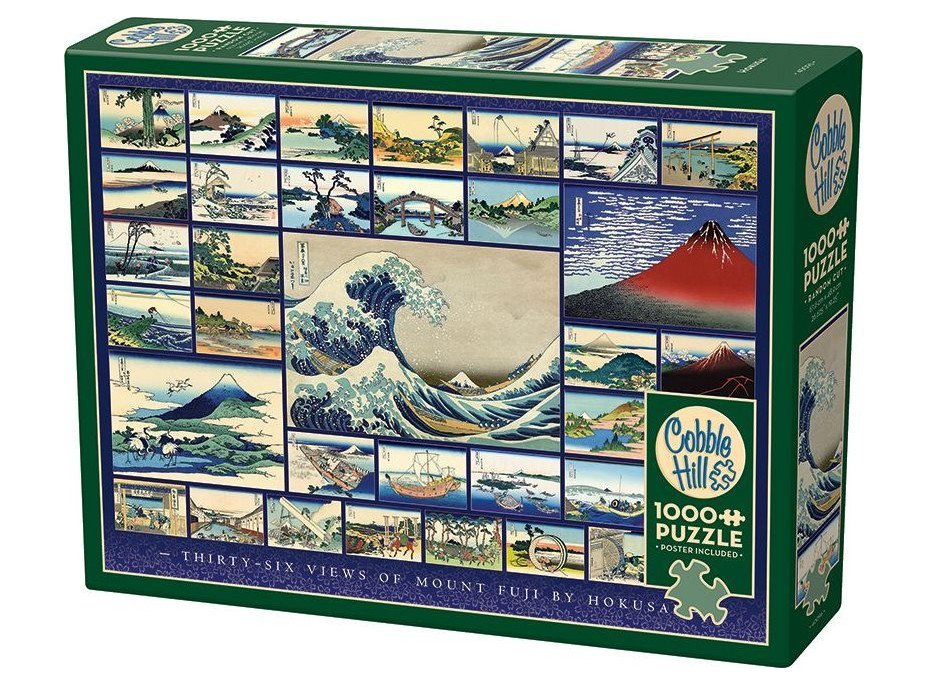 COBBLE HILL Puzzle Tridsať šesť pohľadov na horu Fuji 1000 dielikov