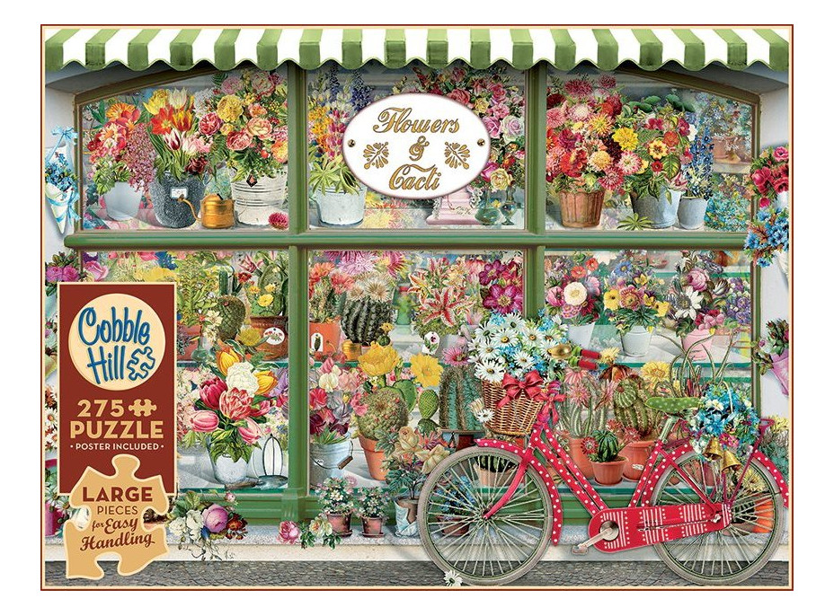 COBBLE HILL Puzzle Obchod s kvetinami a kaktusmi XL 275 dielikov