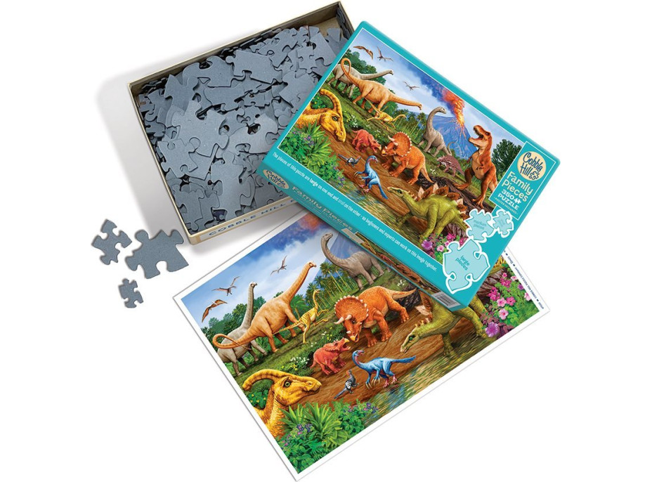 COBBLE HILL Rodinné puzzle Dinosaury 350 dielikov