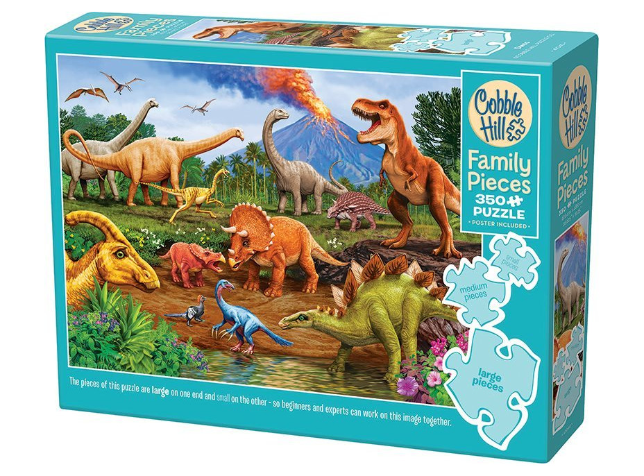 COBBLE HILL Rodinné puzzle Dinosaury 350 dielikov