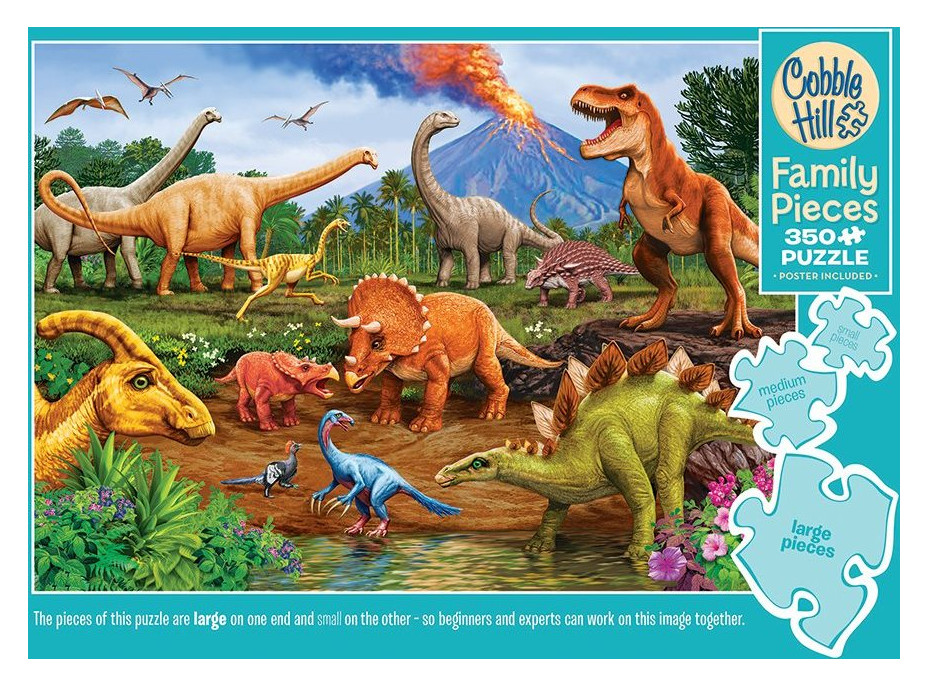 COBBLE HILL Rodinné puzzle Dinosaury 350 dielikov