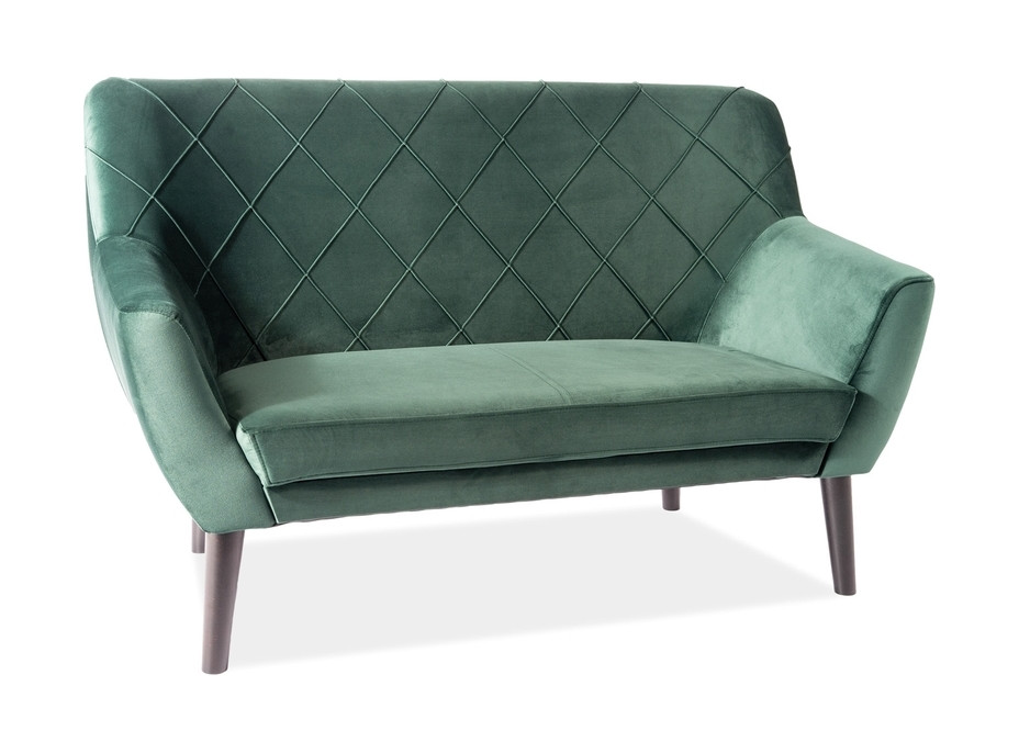 Pohovka KARLY II - čalúnená - zelená/wenge