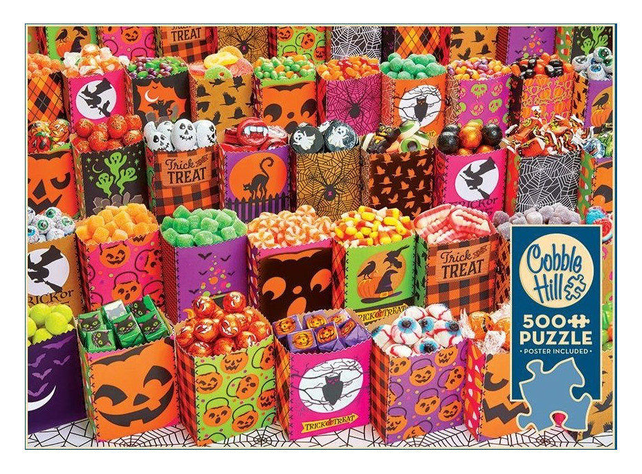 COBBLE HILL Puzzle Halloweenskej sladkosti 500 dielikov