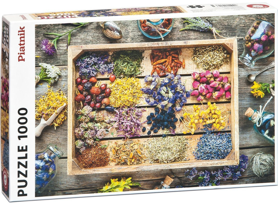 PIATNIK Puzzle Liečivé bylinky 1000 dielikov