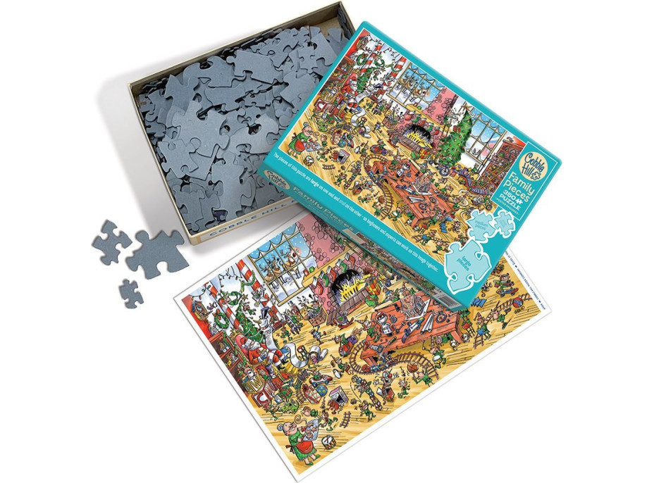COBBLE HILL Rodinné puzzle Pracujúce škriatkové 350 dielikov