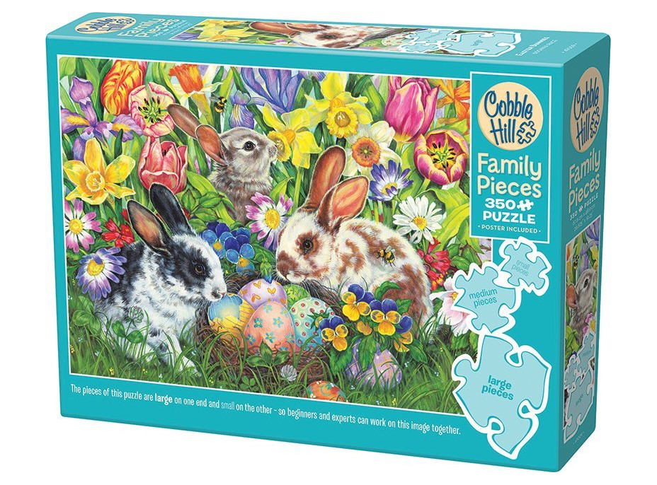 COBBLE HILL Rodinné puzzle Veľkonoční zajačikovia 350 dielikov