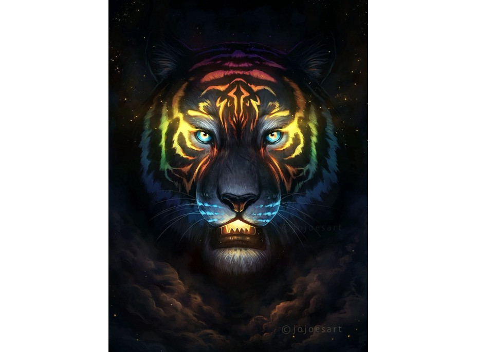 Norimpex Svietiace diamantové maľovanie Tiger 30x40cm