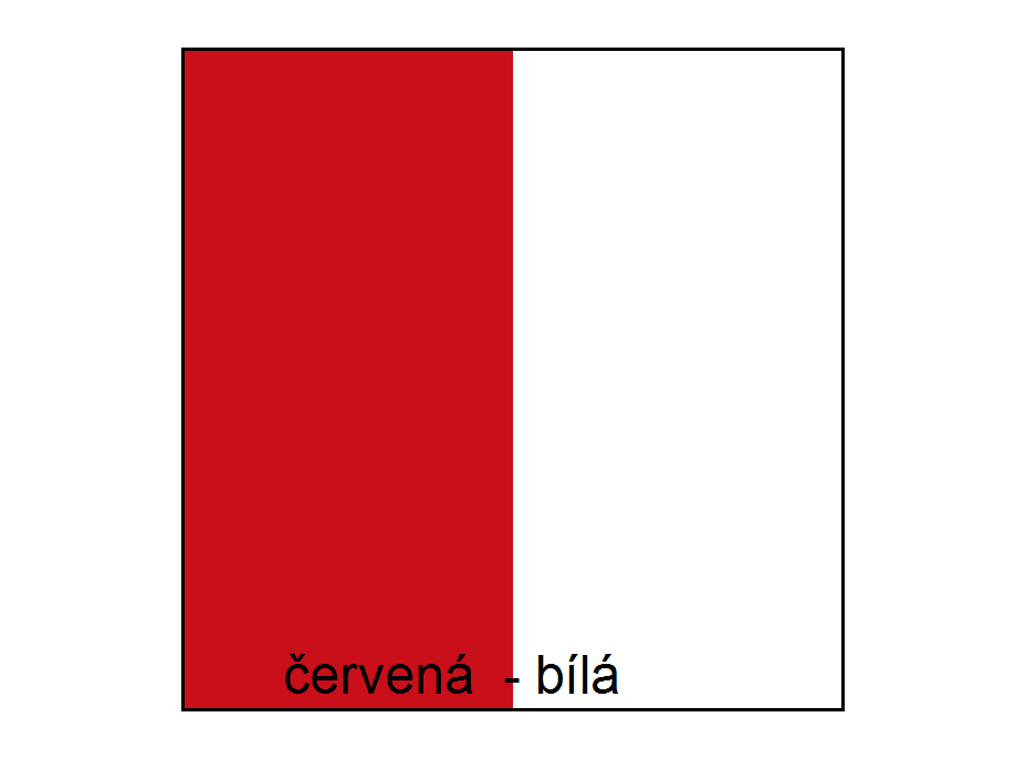 Farebné prevedenie - červená / biela