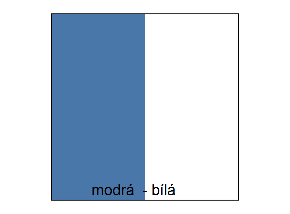 Farebné prevedenie - modrá/biela