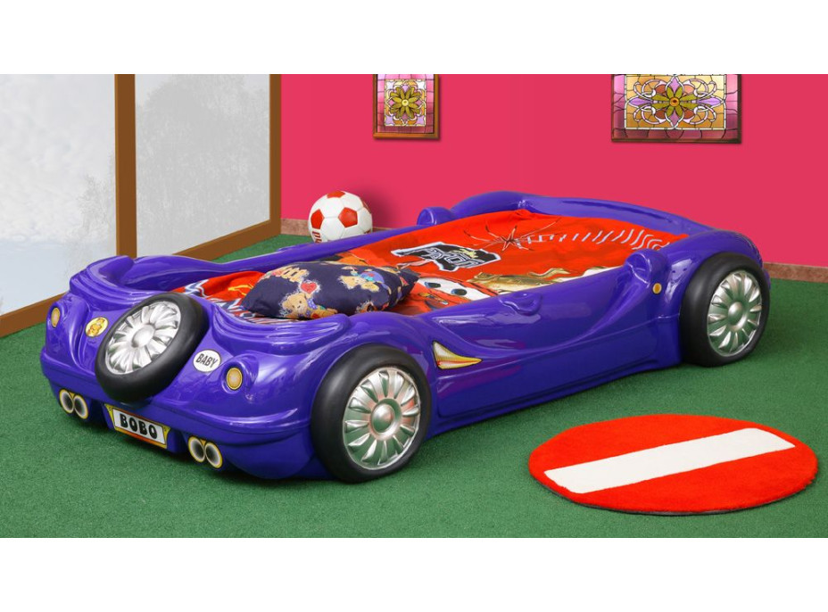 Detská autopostel BOBO 140x70 cm - modrá