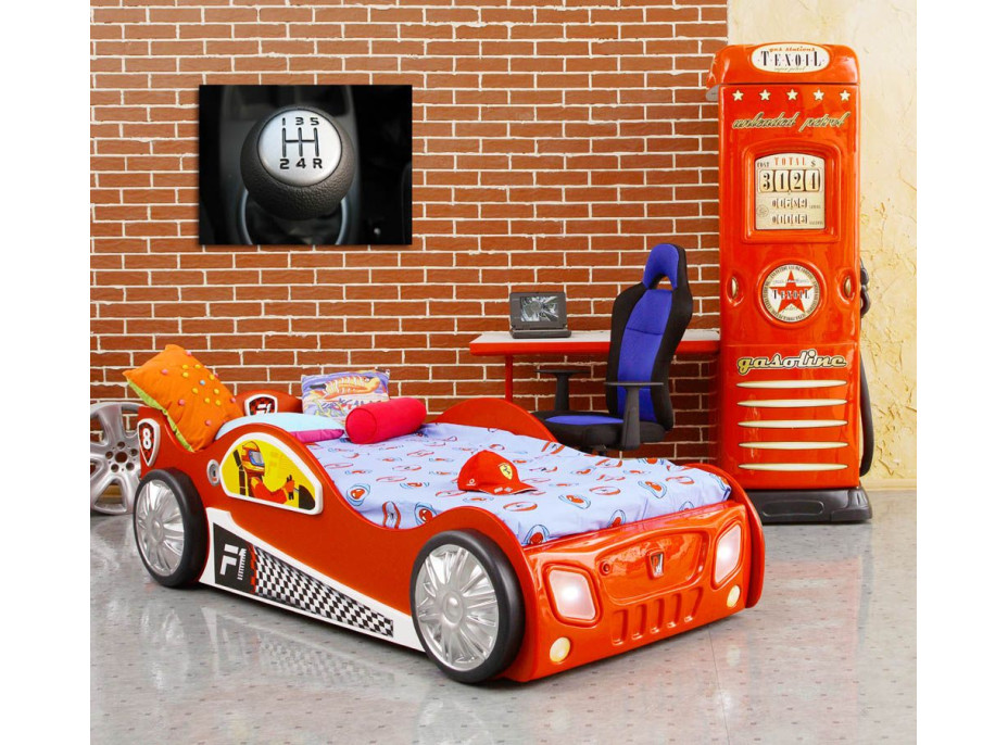 Detská autopostel MONZA 190x90 cm - červená