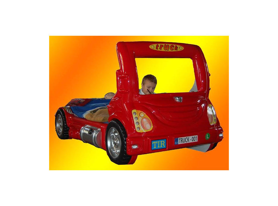 Detská autopostel TRUCK 180x90 cm - červená
