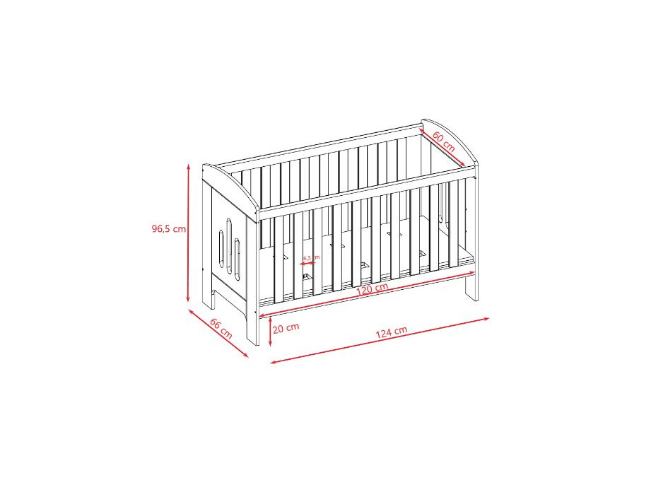 Detská postieľka CLASSIC 2 - biela