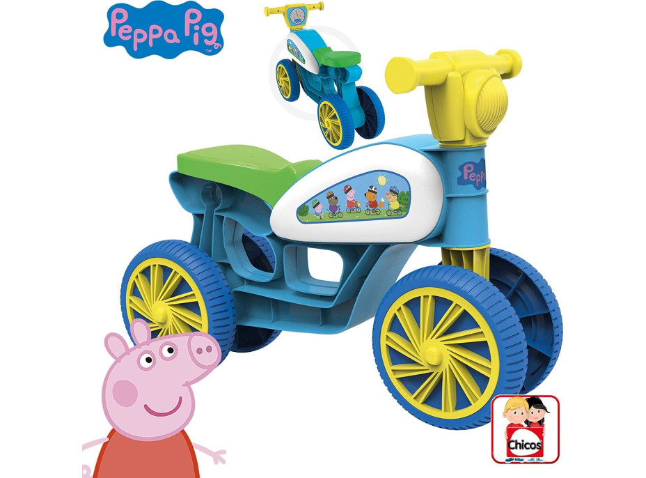 CHICOS Odrážadlo Mini Custom Prasiatko Peppa modré