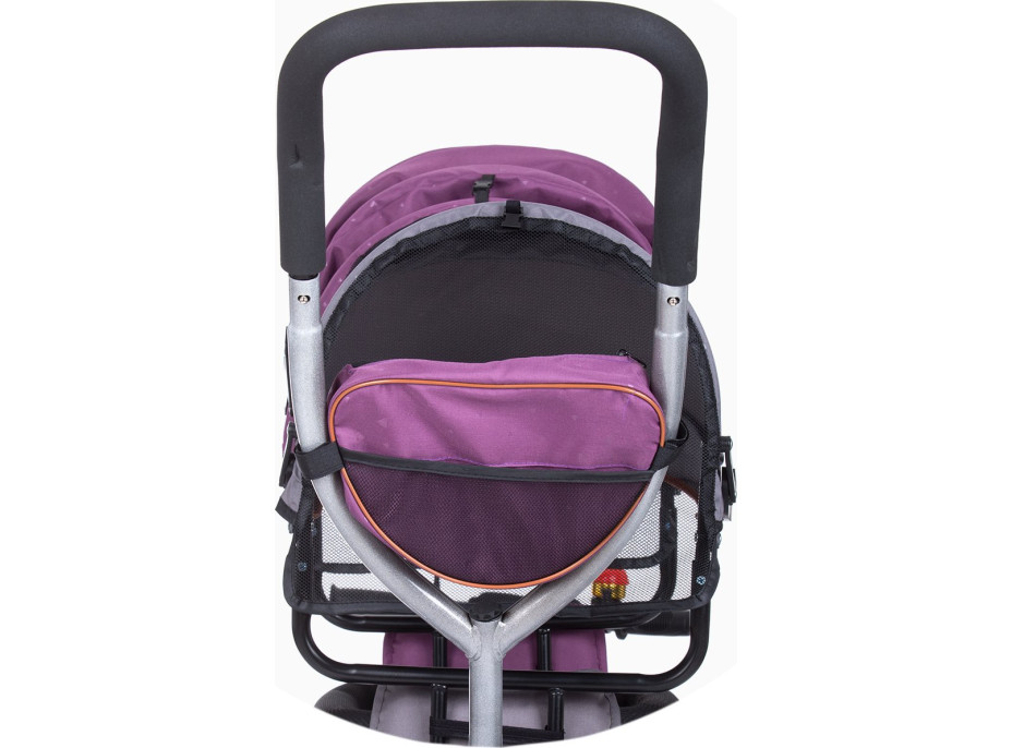 CHIPOLINO Trojkolka pre dvojčatá 2Play Liliac,Platinum