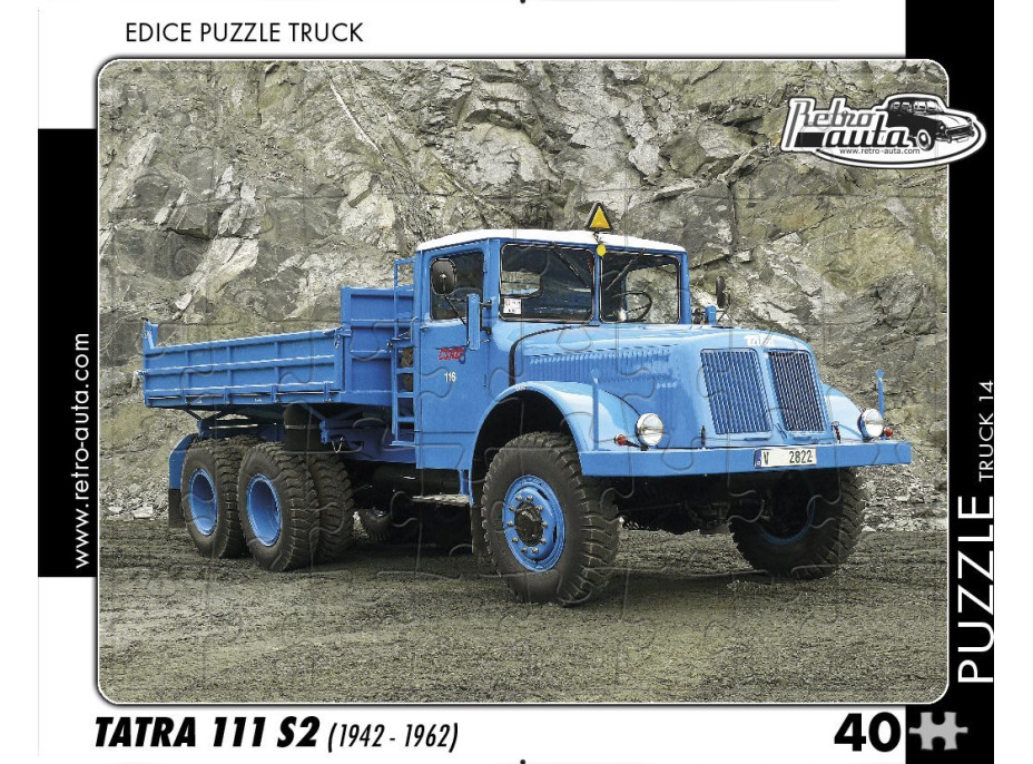 RETRO-AUTA Puzzle TRUCK č.14 Tatra 111 S2 (1942-1962) 40 dielikov