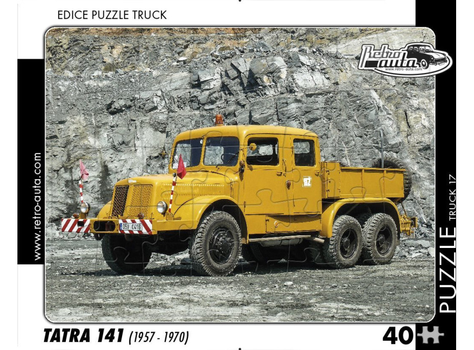 RETRO-AUTA Puzzle TRUCK č.17 Tatra 141 (1957-1970) 40 dielikov