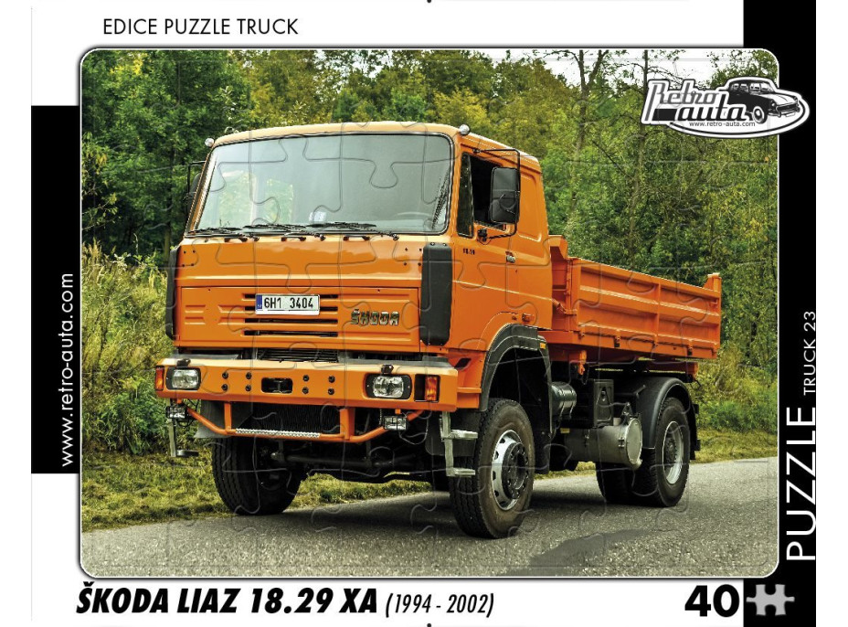 RETRO-AUTA Puzzle TRUCK č.23 ŠKODA Liaz 18.29 XA (1994-2002) 40 dielikov