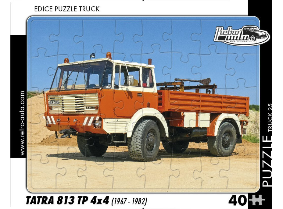 RETRO-AUTA Puzzle TRUCK č.25 Tatra 813 TP 4x4 (1967-1982) 40 dielikov