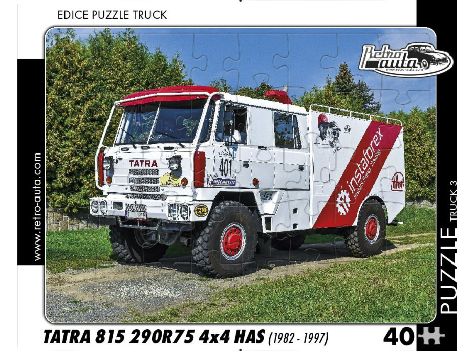 RETRO-AUTA Puzzle TRUCK č.3 Tatra 815 290R75 4x4 HAS (1982-1997) 40 dielikov