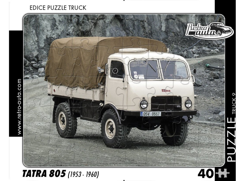 RETRO-AUTA Puzzle TRUCK č.9 Tatra 805 (1953-1960) 40 dielikov