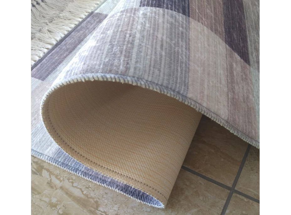 Kusový koberec BIANCA tiles - odtiene hnedej