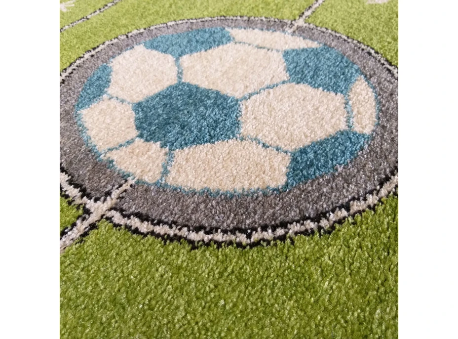 Detský koberec Futbal - zelený/modrý