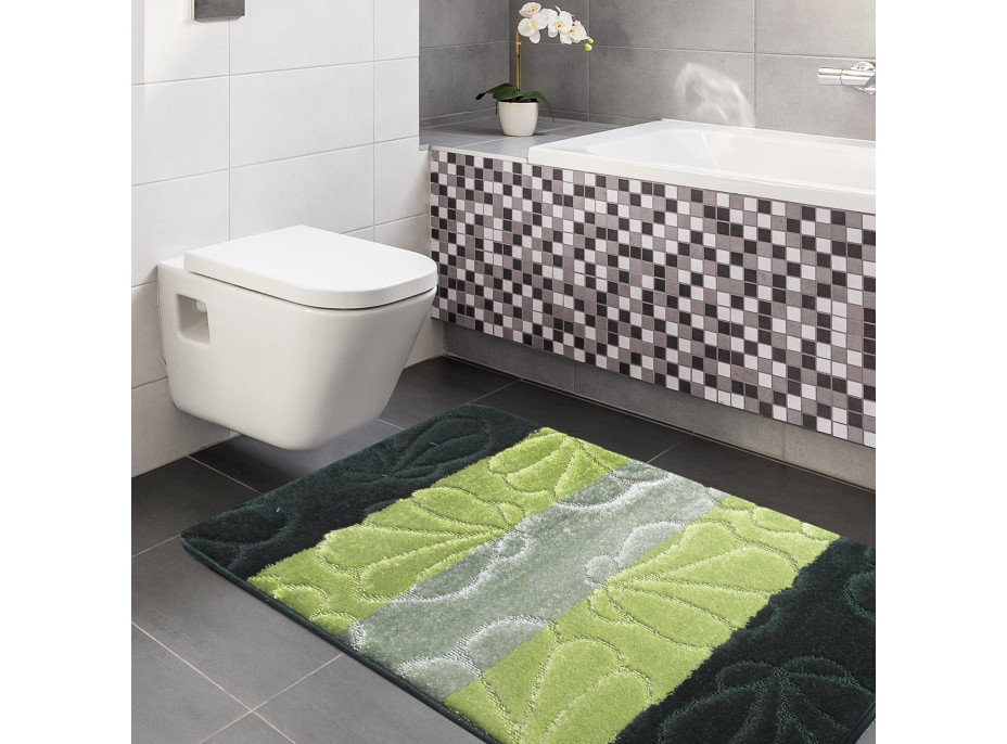 Súprava kúpeľňových predložiek TÁŇA - vzor 01 - zelená