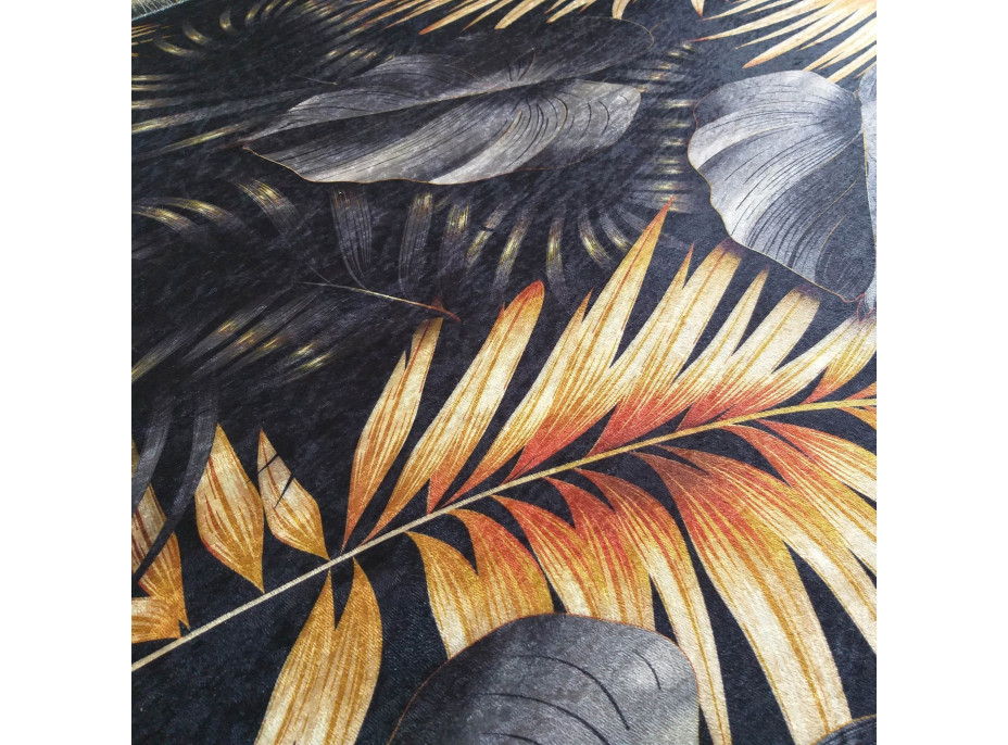 Kusový koberec BLACK and GOLD Jungle - čierny/zlatý