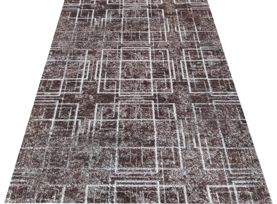 Kusový koberec PANNE cross - odstíny hnědé