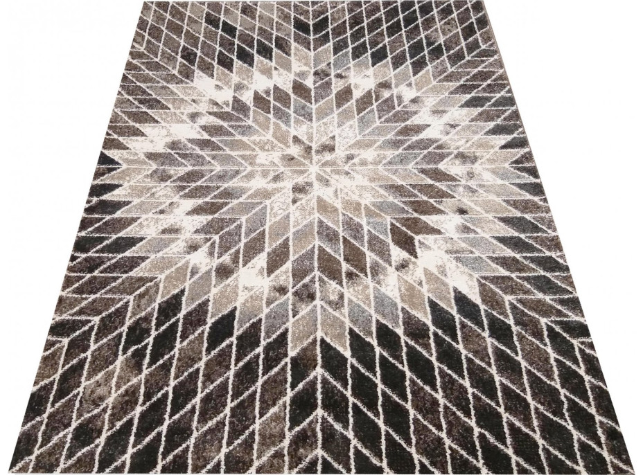 Kusový koberec PANNE mandala - hnedý