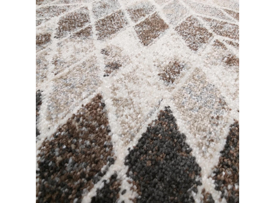 Kusový koberec PANNE mandala - hnedý