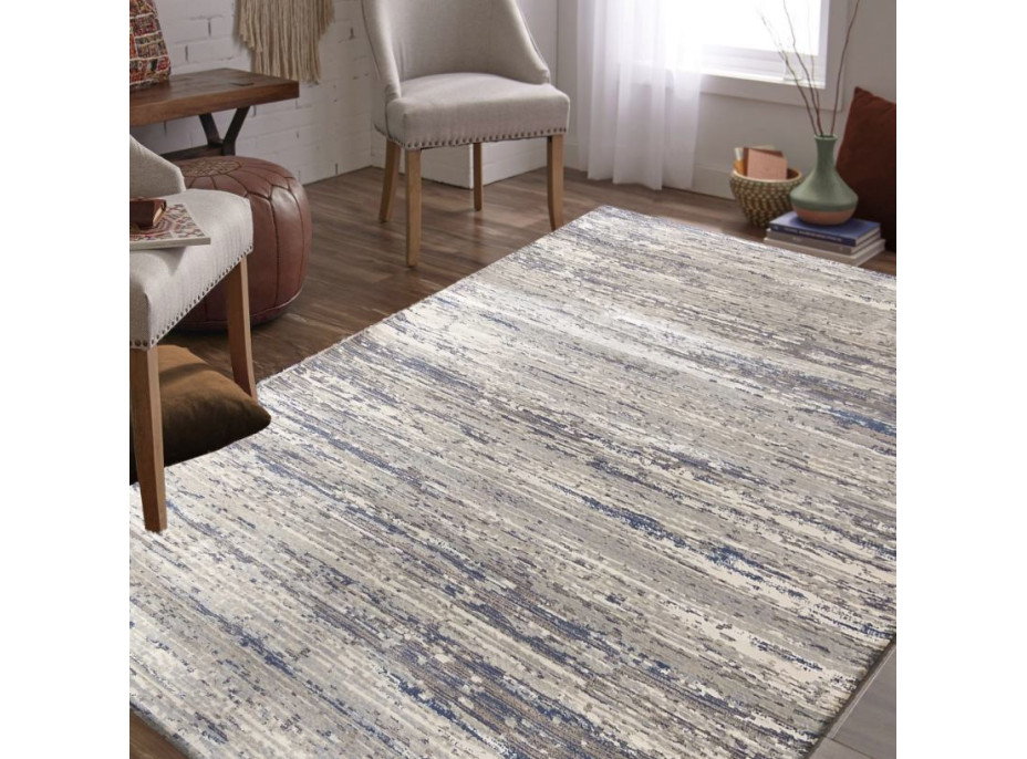Kusový koberec MYLES PRJ 04B-CB - sivý/modrý
