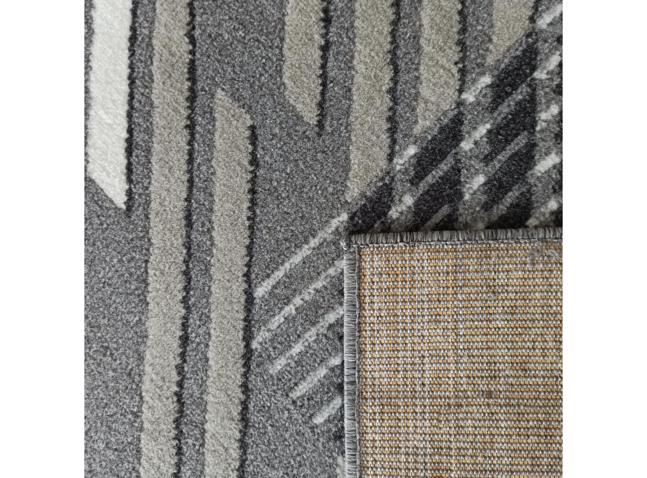 Kusový koberec KLARA pruhy - šedý
