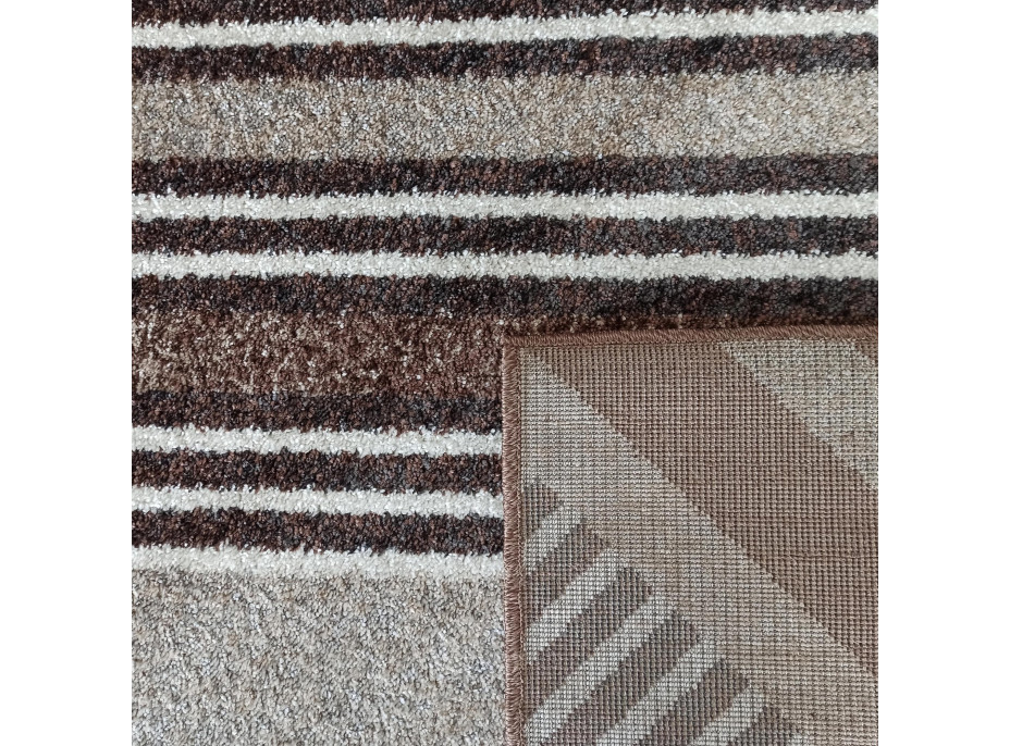 Kusový koberec WAVE geometria - hnedý