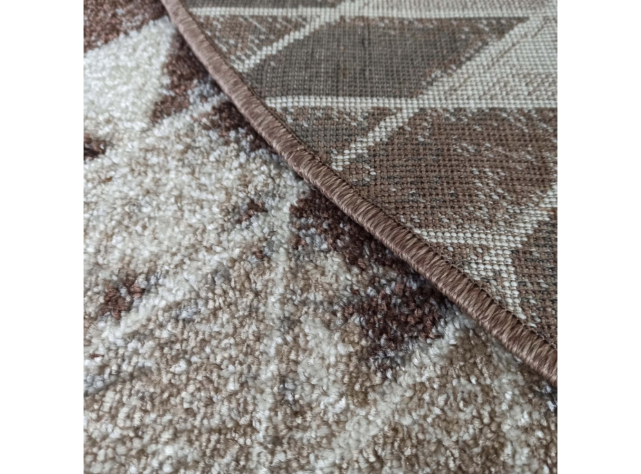 Kusový koberec PANNE mandala circle - odtiene hnedej