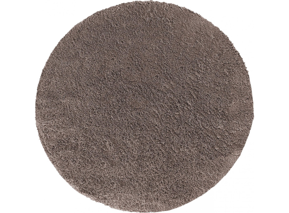 Moderný koberec SHAGGY CAMIL okrúhly - cappuccino