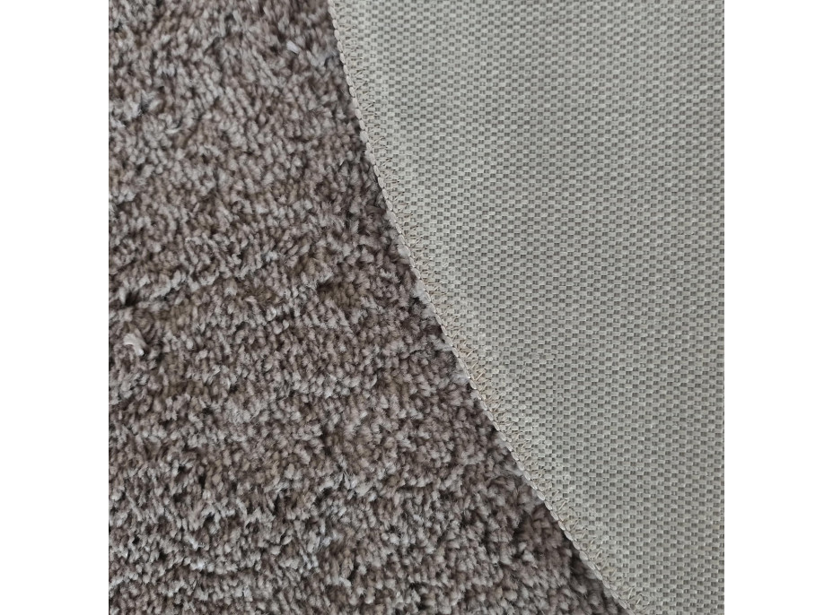 Moderný koberec SHAGGY CAMIL okrúhly - cappuccino