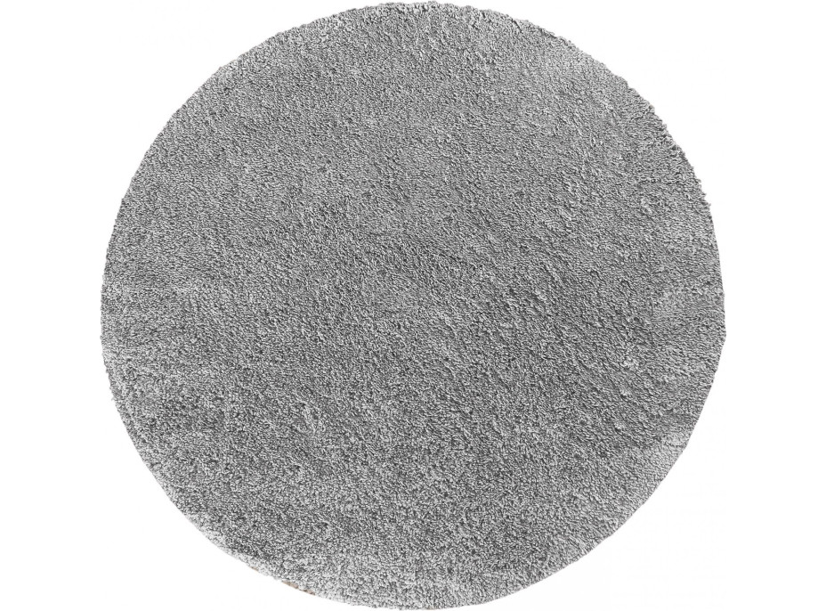 Moderný koberec SHAGGY CAMIL okrúhly - šedý