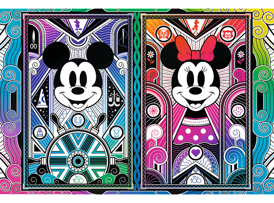 Trefl Wood Craft Origin puzzle Mickey Mouse a Minnie 501 dielikov
