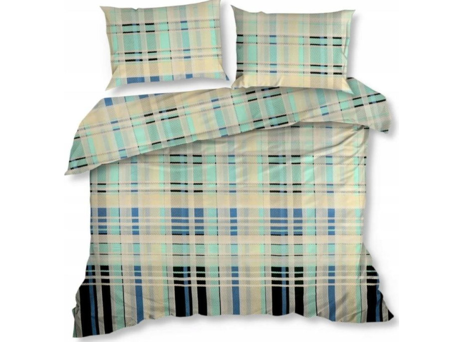 Bavlnené obliečky VANILLA Stripes - tyrkysové - 220x200 cm