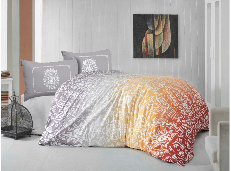 Saténové obliečky VALENTINO VISION - oranžové - 220x200 cm