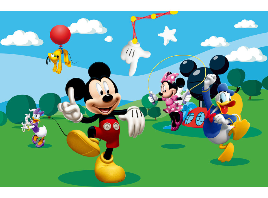 Detská fototapeta DISNEY - Mickey Mouse sa hrá s priateľmi - 360x254 cm