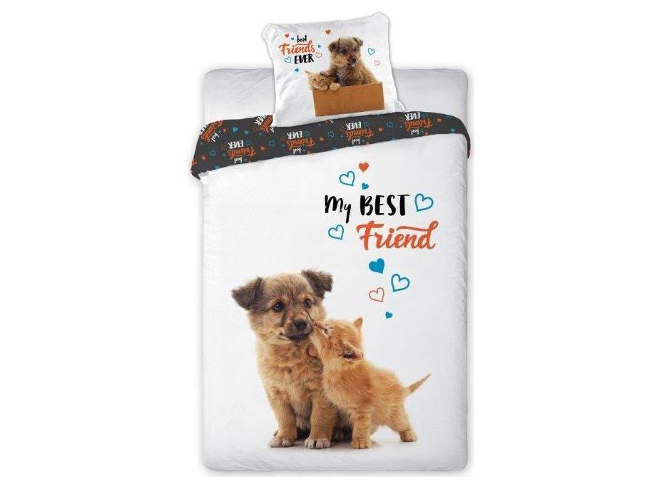 Detské bavlnené obliečky BEST FRIENDS - Kamaráti - 140x200 cm