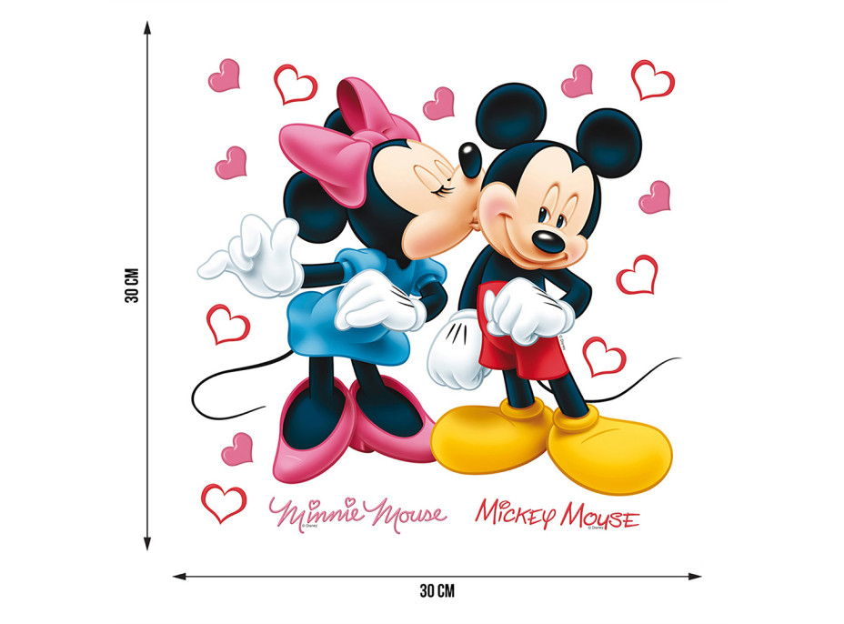 Detská samolepka DISNEY MICKEY & MINNIE 30x30 cm