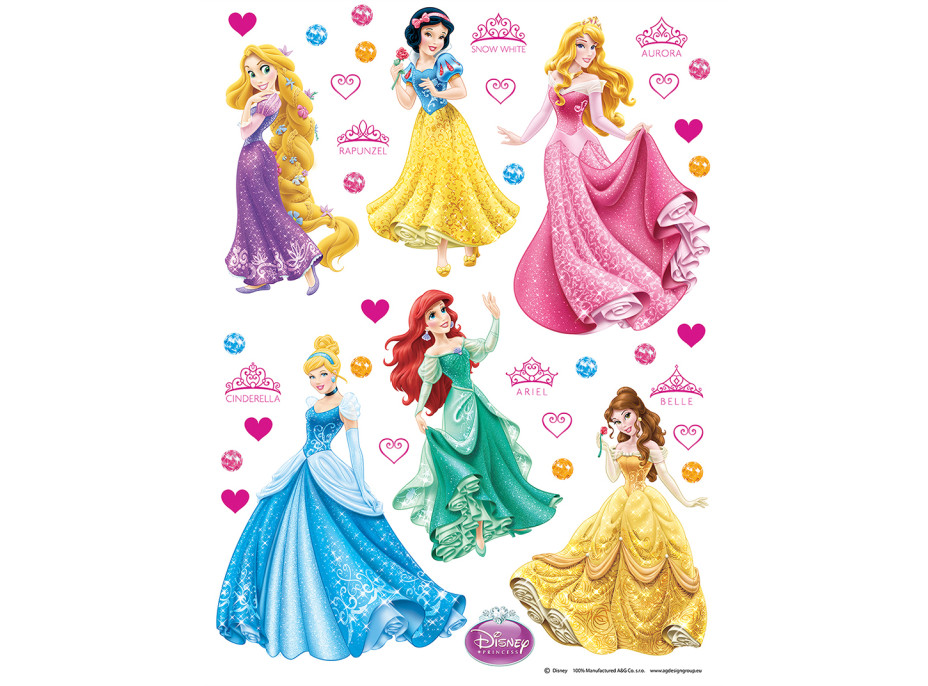 Detská samolepka DISNEY PRINCEZNY 3 65x85 cm