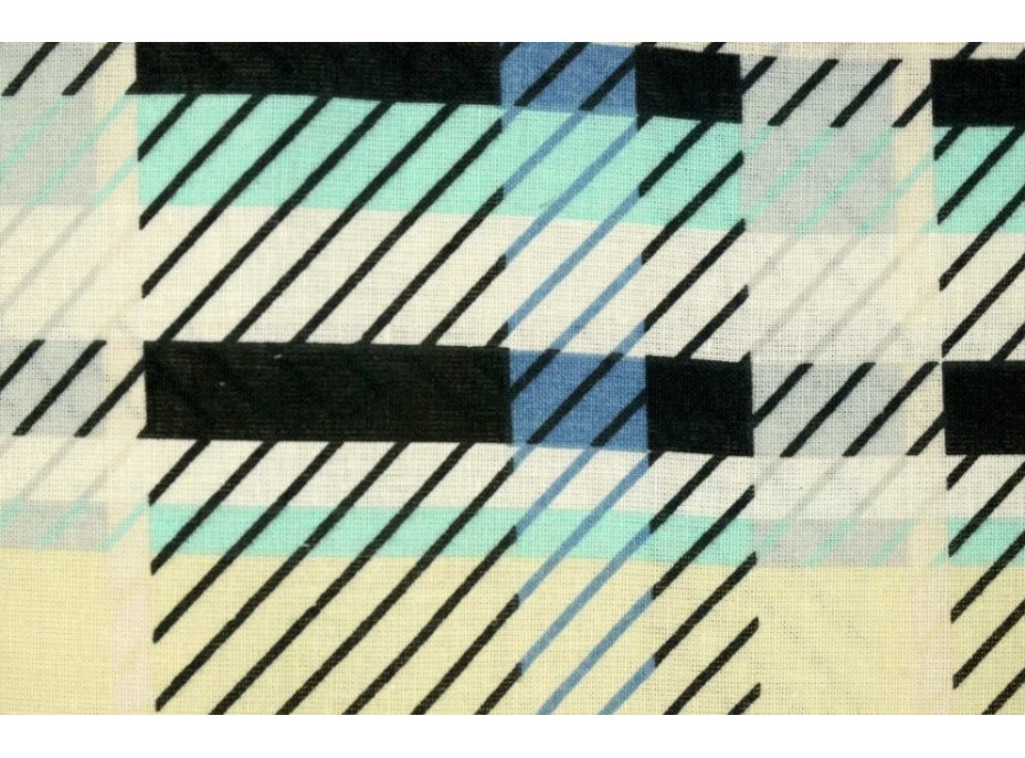 Bavlnené obliečky VANILLA Stripes - tyrkysové - 220x200 cm