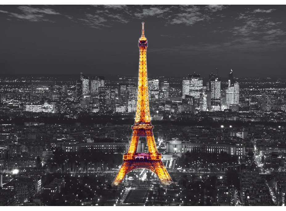 Moderné fototapety - Eiffelova veža v noci - 360x254 cm