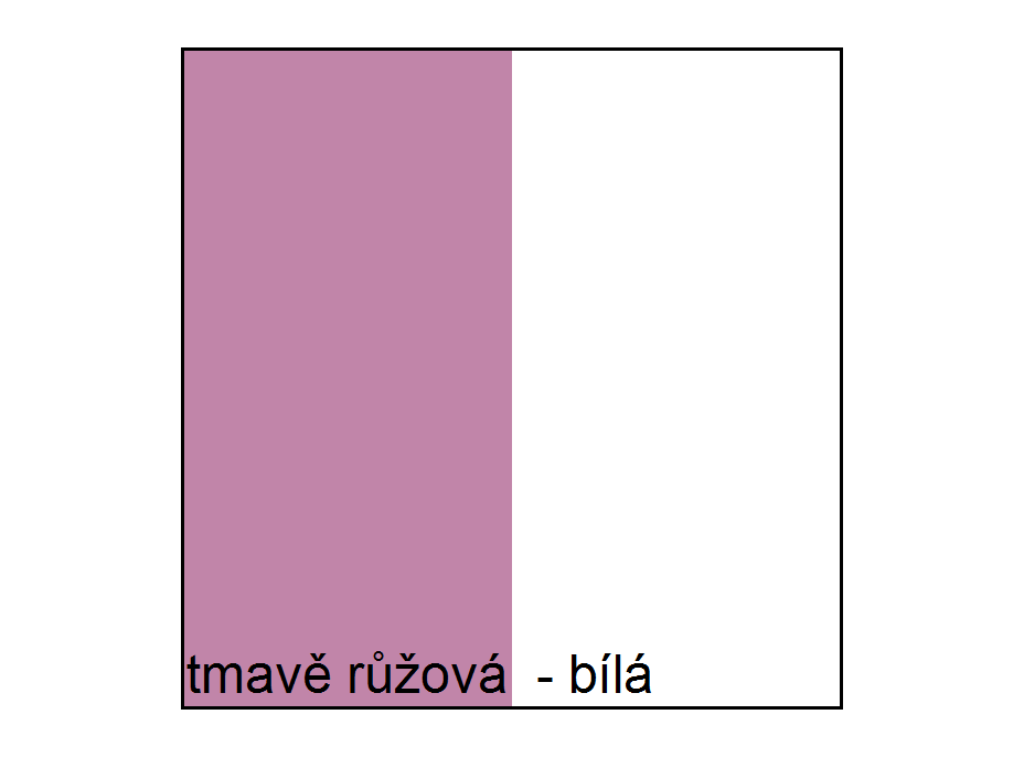 Farebné prevedenie - tmavo ružová / biela