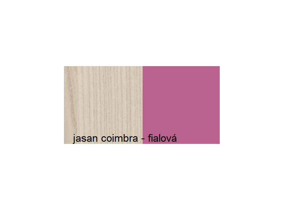 Farebné prevedenie - jaseň coimbra - fialová
